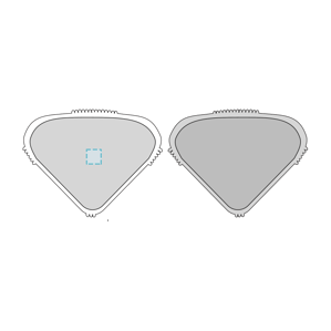 Plato triangular para pizza blanco de cartón